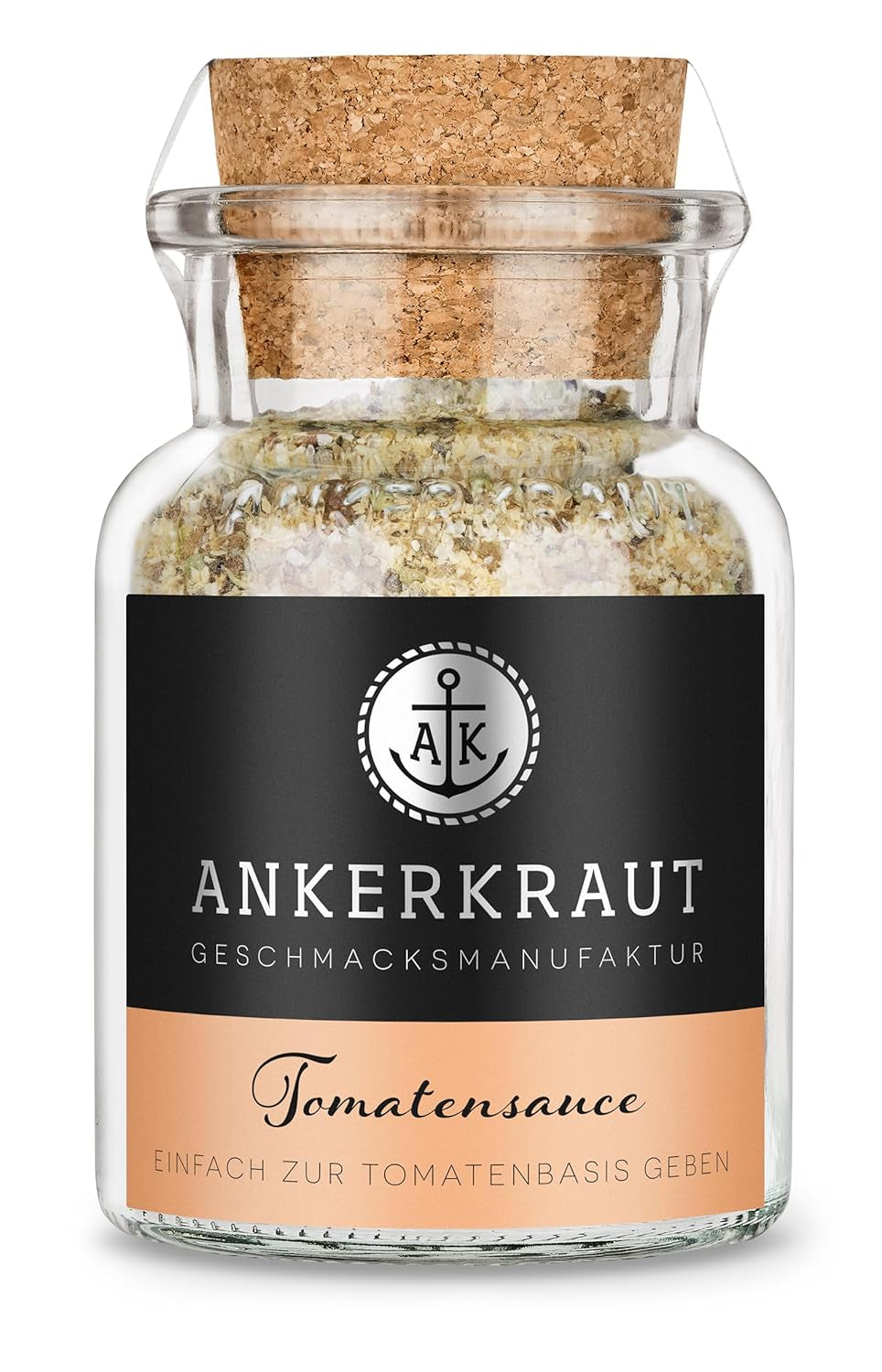 Ankerkraut Tomatensaucen, für Pasta, Spaghetti, Tortellini und Klassiker aus Italien, Lecker zu Hause kochen, Mischung würzender Zutaten für Tomatenmark, 100 g im Korkenglas
