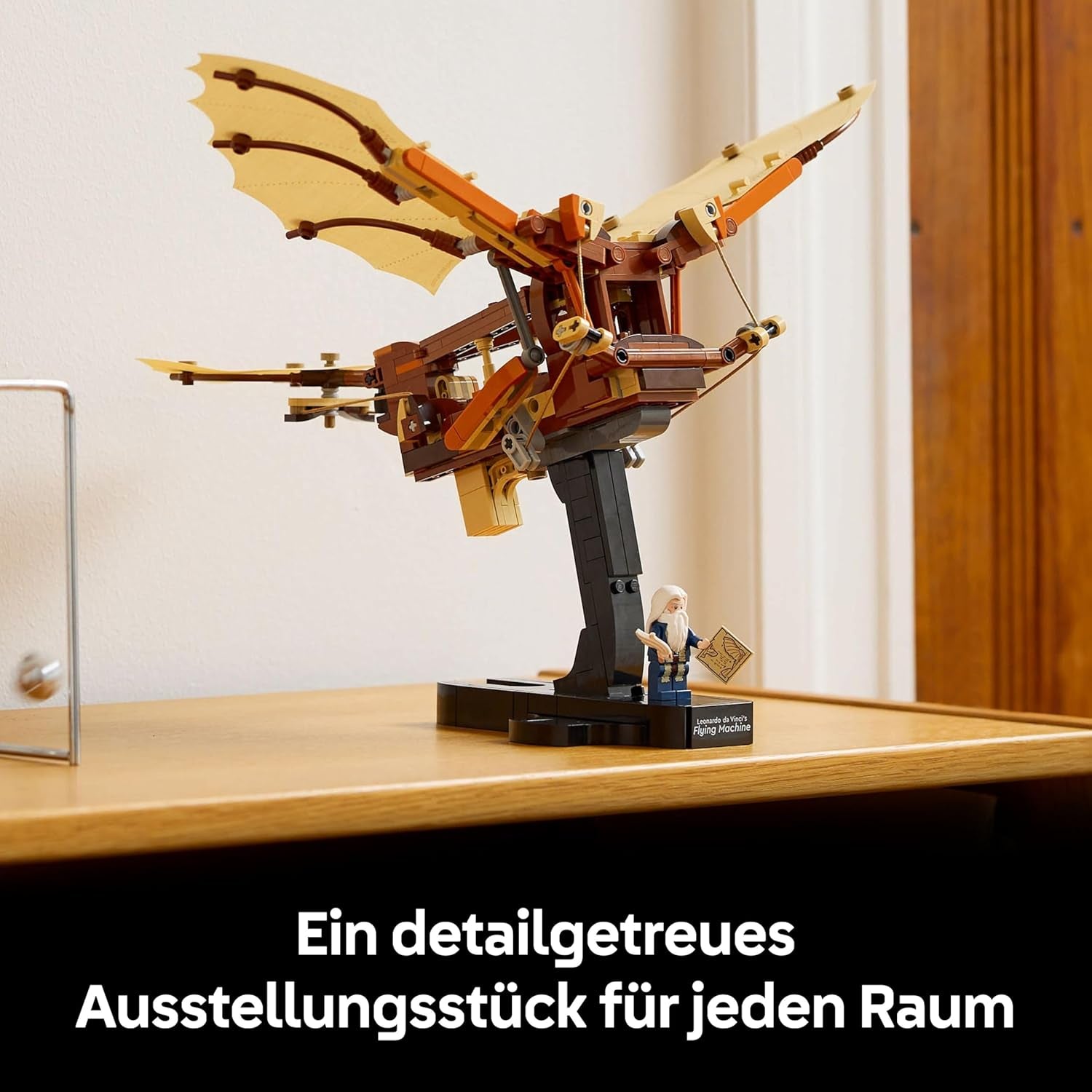 LEGO Icons Leonardo da Vincis Fluggerät mit schlagenden Flügeln - Minifigura y soporte incluidos - Bauset für Erwachsene - Deko-Set für Zuhause - Giftidee - 10363