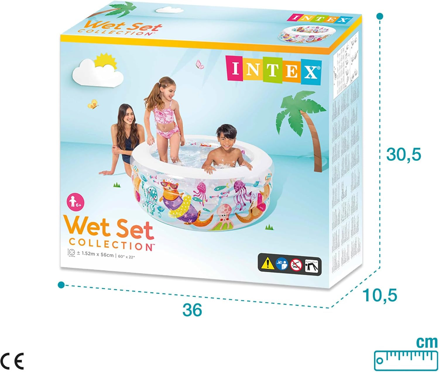 Piscina para acuario Intex, multicolor, 152x152x56 cm, 58480NP