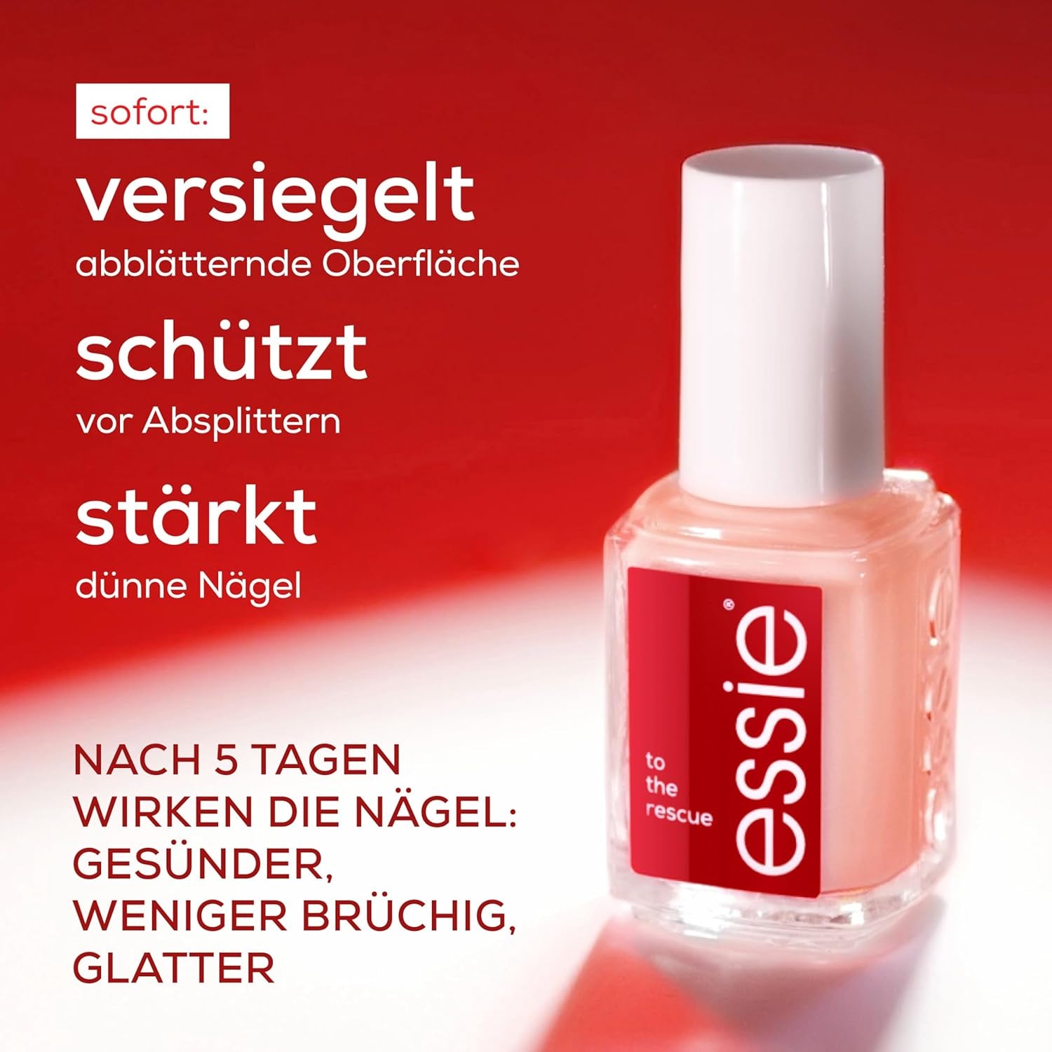 Essie Nail Rescue Kit: aceite para cutículas y uñas con aroma a albaricoque + esmalte de uñas reparador To the Rescue