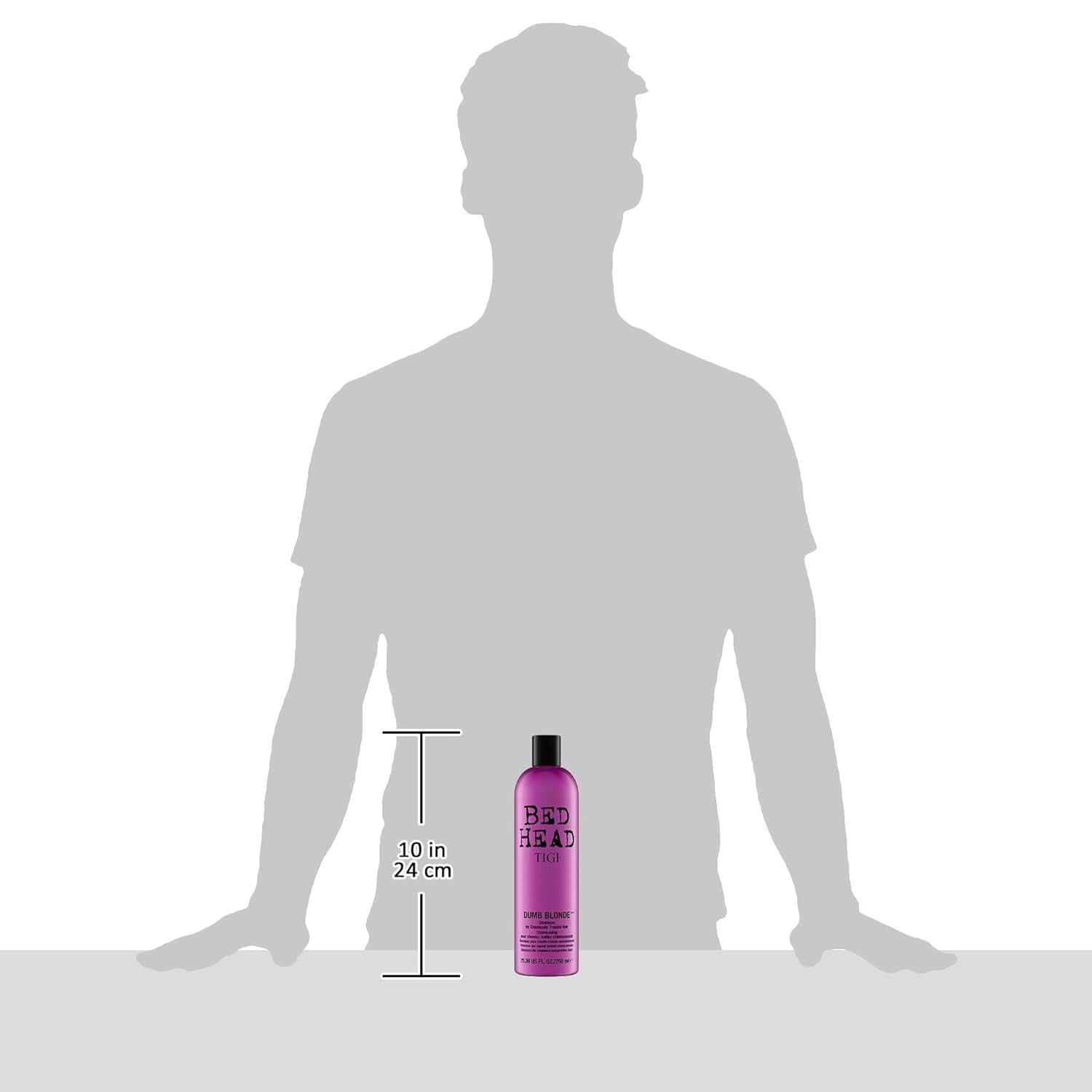 Bed Head de TIGI Dumb Blonde, champú para cabello tratado químicamente, 750 ml Ducha y baño Naty Shop