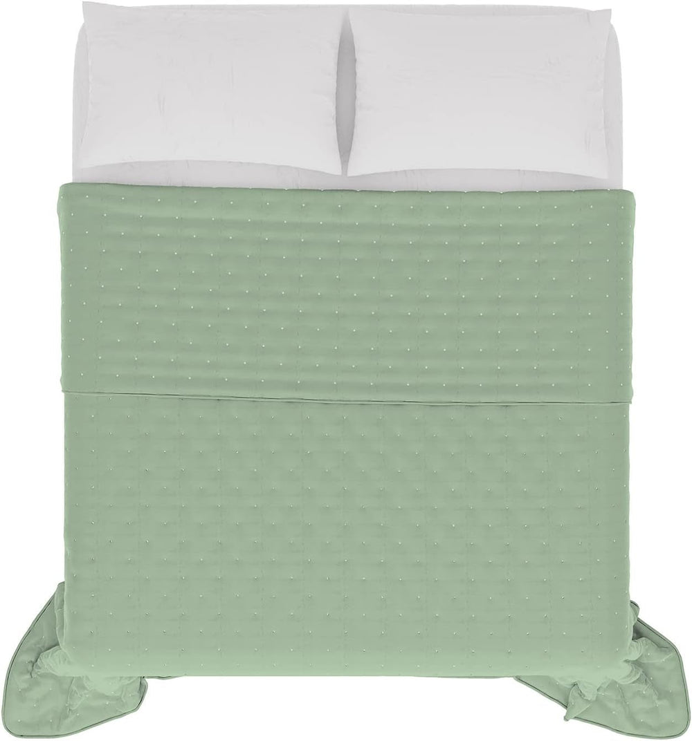Ropa de cama italiana CHIC manta de verano, microfibra, DOBLE 250X250Cm, verde claro Edredones y edredones Naty Shop Verde claro Doble 250X250Cm