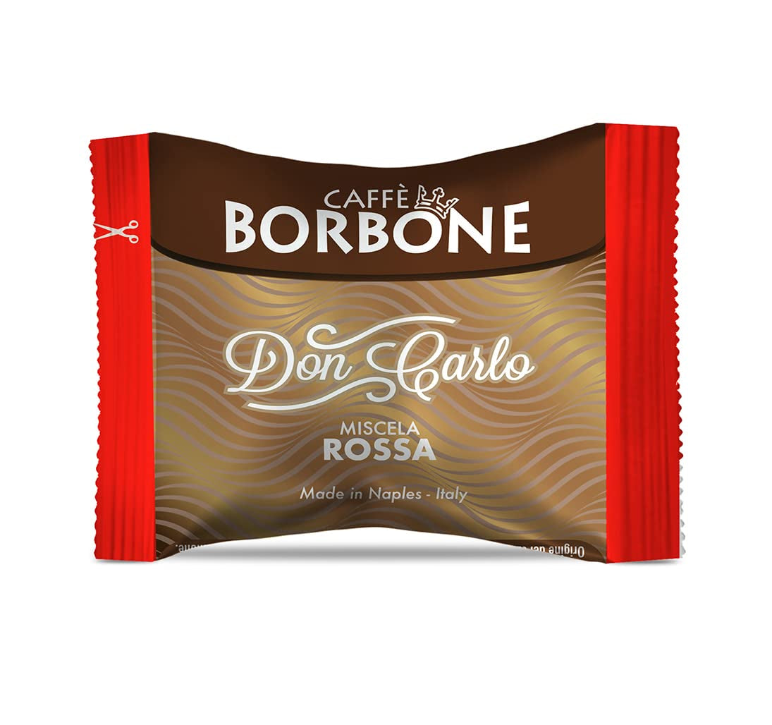 Caffè Borbone Don Carlo, Rote Mischung - 50 Kapseln - Kompatibel mit Lavazza®* A Modo Mio®* Haushalts-Espressomaschinen