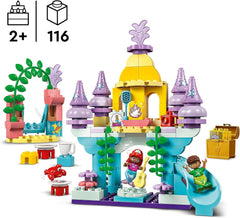 LEGO DUPLO | Palacio Mágico Subacuático de Ariel de Disney, juguete educativo para la sirena Ariel, castillo submarino para niños mayores de 2 años 10435 Juegos de construcción Besuche den LEGO-Store