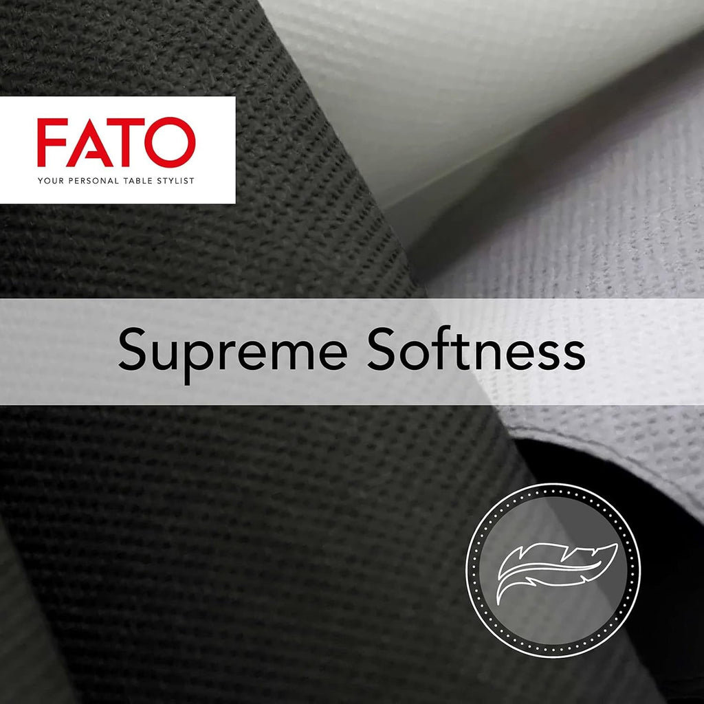 - Șervețele de hârtie de unică folosință, Softness And Softness, pachet de 40 de șervețele, dimensiune 38X38 pliate în 4, 2 straturi, culoare neagră, 100% hârtie din celuloză pură, certificate Fsc (pachet de 2)