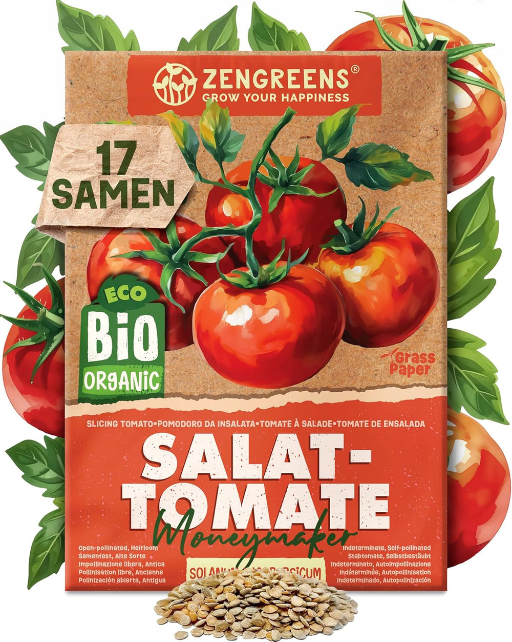 Semillas de tomate orgánicas en un juego de 10 - 10 Semillas de tomate para un fácil cultivo en el jardín, balcón o lecho elevado - Semillas de plantas - Plántulas