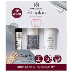 Set alessandro Striplac Peel or Soak Silver Crush On Chrome – Uñas perfectas en 15 minutos