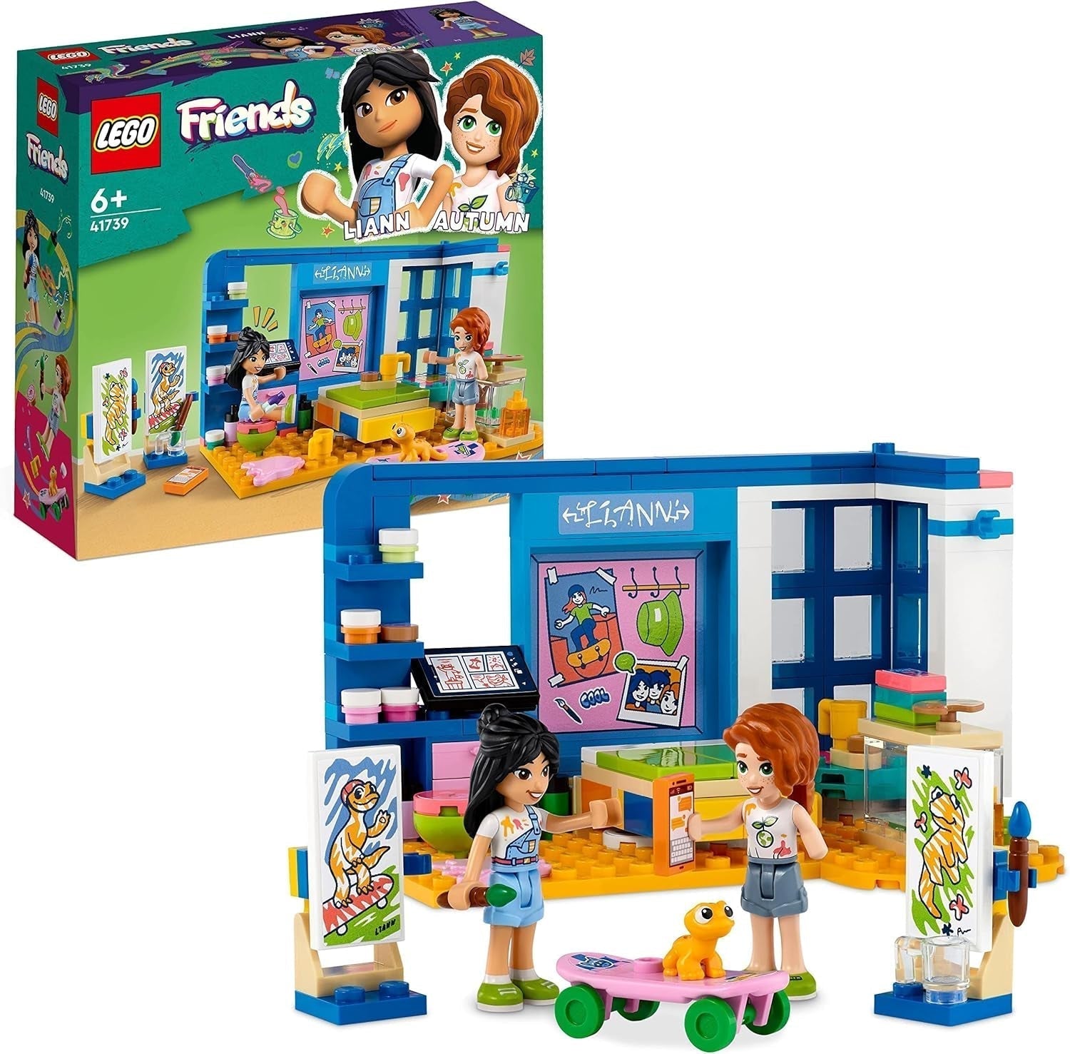 LEGO 41739 Friends Habitación de Liann, Mini juguete con temática artística, Pequeño regalo de colección con minimuñecas de Liann, Otoño y Mascotas Serie 2023 Juegos de construcción Besuche den LEGO-Store Single