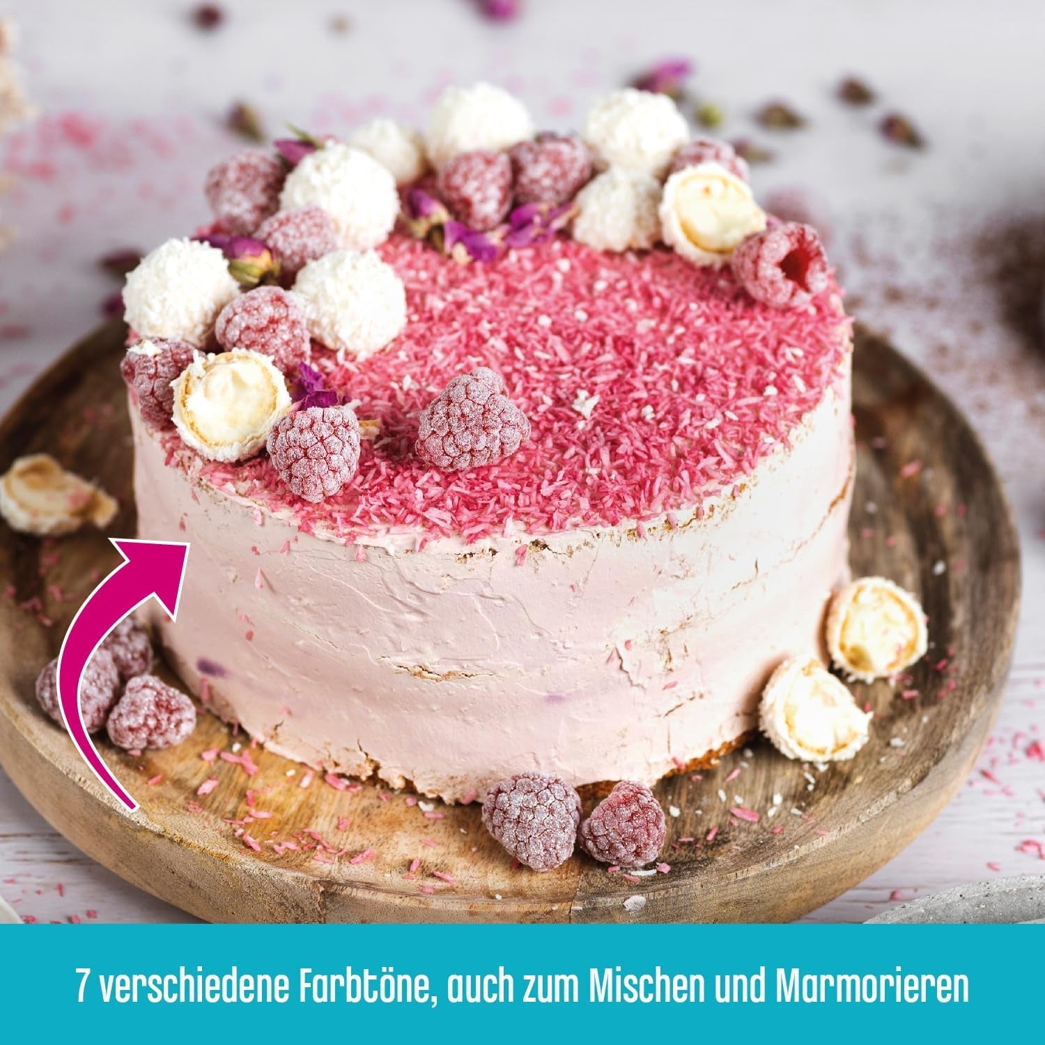 Pastă de colorant roz DECOCINO – 20 g – Colorant alimentar, ideal pentru colorarea prăjiturilor, fondantului și cremelor – Fără acizi grași azoici și gluten