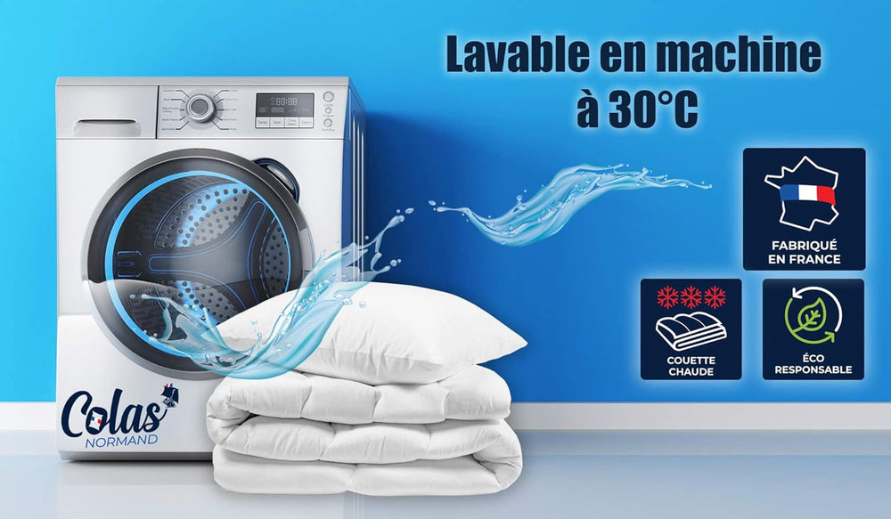 COLAS NORMAND - Edredón Ecológico - Cálido - 240 X 220 Cm - Sobre y relleno de botellas recicladas - Suave, sedoso y confortable - Esmerada fabricación Edredones y edredones Naty Shop