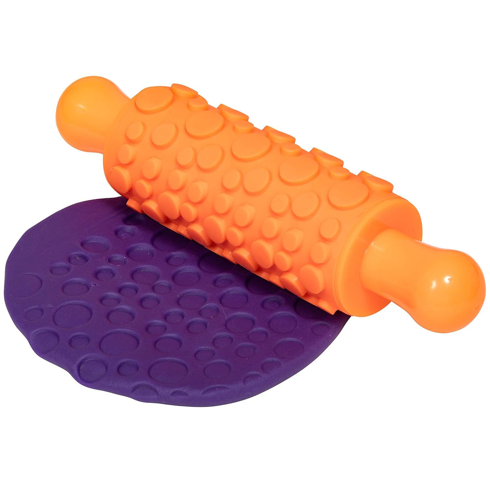 Mal- und Ton-Texturwalzen - 4er-Set - Knetrollen für Kinder estructurado - Vielseitige Muster zum Basteln und Dekorieren