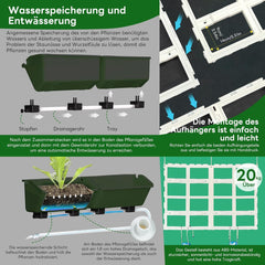 Hängende Vertikale Wand Pflanze, Vertikale Pflanzenwand Balkonbar Pflanzenwand Indoor con Smart-Timer und Wasserpumpe Blumentopf Wand para Hof Garten Balkon Decoración del hogar