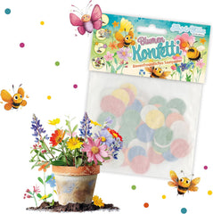 Blumen Konfetti, Wildblumen Mix, Samen Konfetti Mit Einem Mix Aus Bunten Blumen, Paradies Für Bienen Von Lutz Mauder, Saatpapier Mix, Geschenk, Dekoration (Ca. 150 Stck.)