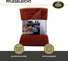 Gözze - Manta cómoda y suave con aspecto de pana, 1620 g/unid, 150 x 200 cm - canela Camas y mantas Besuche den Gözze-Store