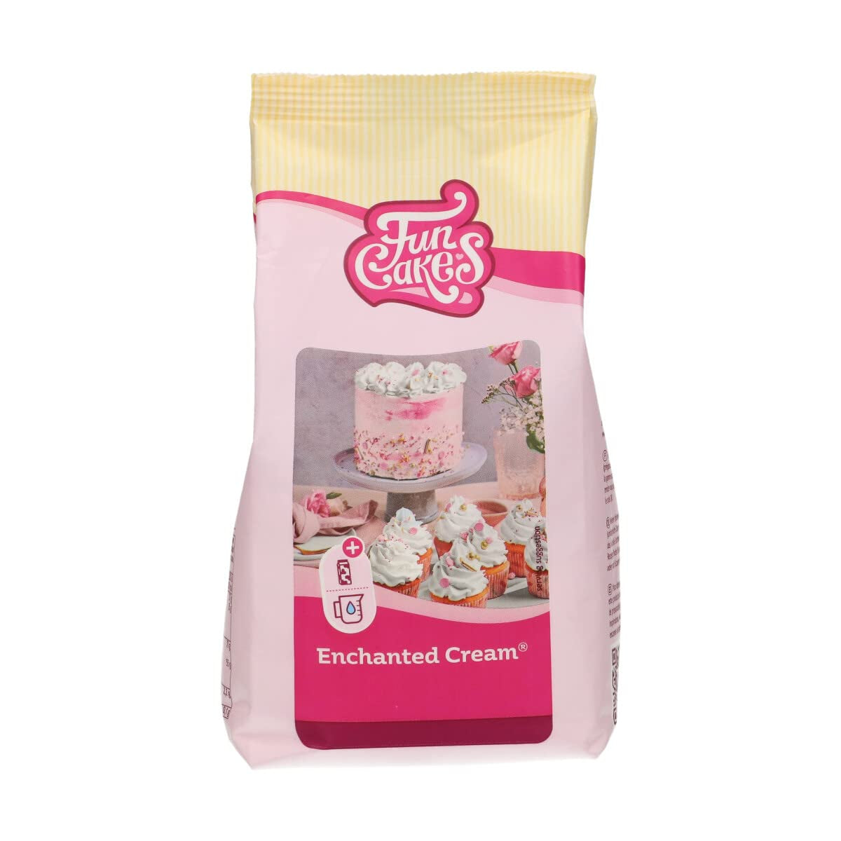 Funcakes Mix Für Enchanted Cream®: Einfach Zu Berübenende, Sehr Leichte Und Fauschige Schneeweiße Creme, Perfekt Zum Füllen Und Abdecken Von Kuchen Oder Als Belag Für Cupcakes, Halal., 900 G Mezcla para hornear y cocinar Naty Shop 450 G Vainilla