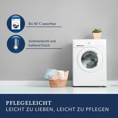 Billerbeck Lina Edredón superligero - Edredón de lino - 155 X 220 Cm - Edredón de verano, edredón refrescante, edredón ligero de verano - 70% lino, 30% algodón, blanco Edredones y edredones Naty Shop