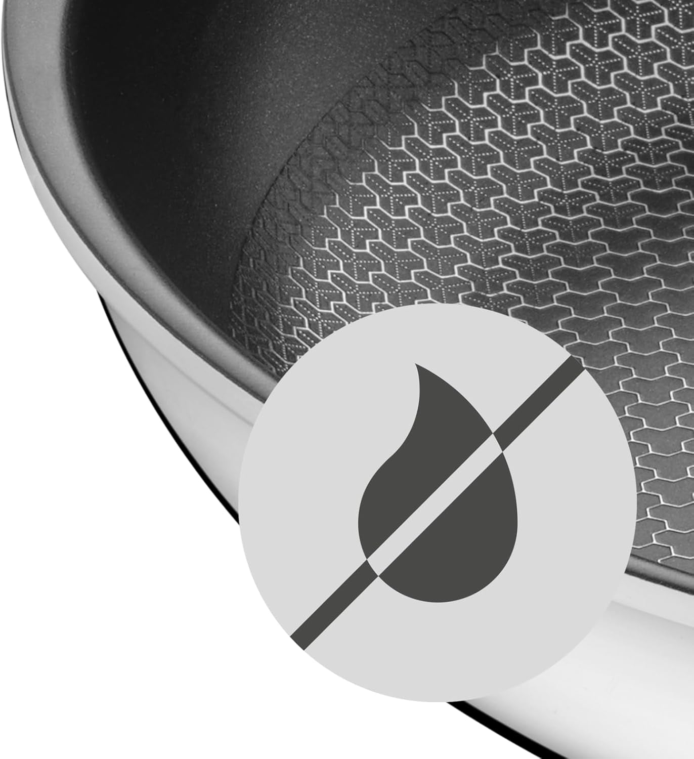 WMF Profi Resist tigaie inducție 24 cm, material cu acoperire multistrat, structură în formă de fagure de miere, mâner din oțel inoxidabil, rezistentă la cuptor Oale si Tigai Naty Shop