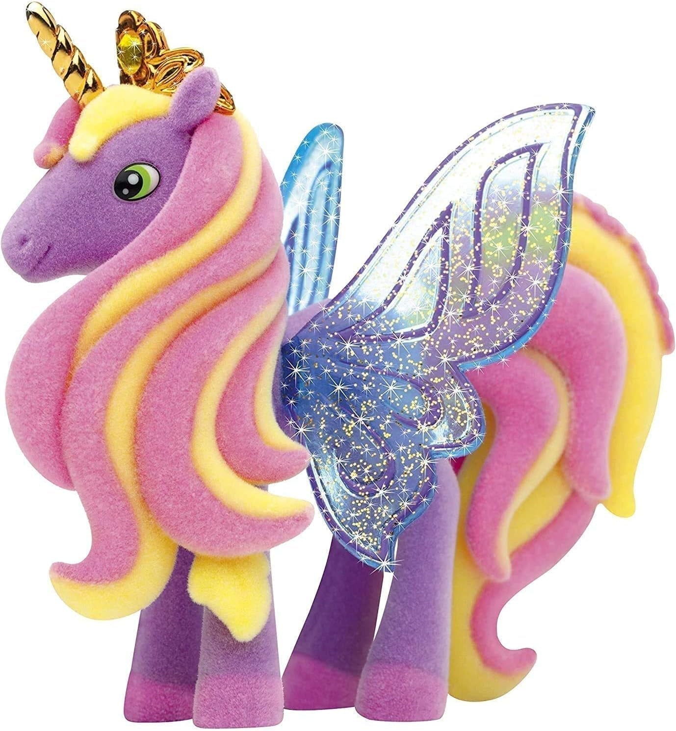 Galupy Unicorn - Pachet de 3 figurine unicorn, jucării unicorn de colecționat, figurine ponei cu aripi strălucitoare și cristal Swarovski Action figures Naty Shop