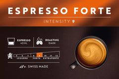 Café Royal Espresso Forte – Nespresso®-kompatible Kaffeekapseln, 100 % Arabica, vollmundig, mittlere Röstung, Intensität 9/12, 36 Kapseln