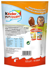 Kinder Mini Friends Galletas Crujientes Sabor Caramelo 122g - Chocolate con Leche con Galletas y Relleno de Leche - Figuras de Pascua - Chocolate y Dulces de Pascua - Regalo de Pascua