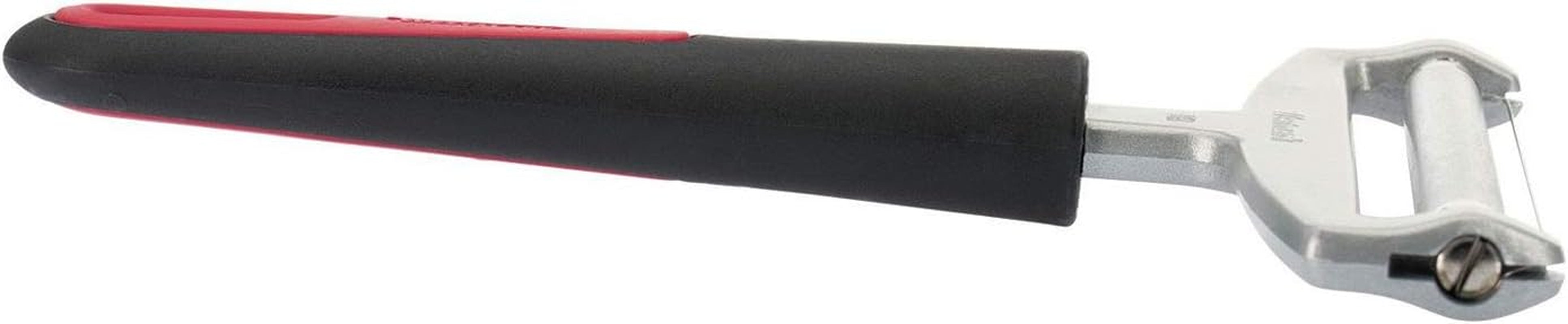 Westmark Käseschneider mit Rolle und auswechselbarem Schneiddraht, Schnittstärke variable, Breite: 12 cm, Rostfreier Edelstahl/Aluminio/Kunststoff, Negro/Rojo, 29272260, 17 x 12 x 2 cm