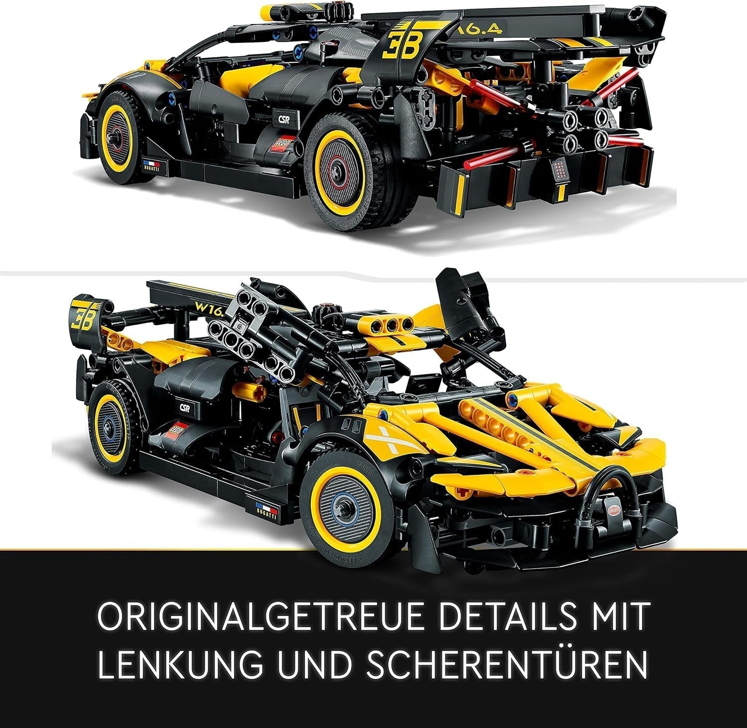 LEGO Technic Coche de carreras Bugatti, kit de modelo de coche, coche deportivo de juguete, icónico juego de coches coleccionables, juguete de construcción a partir de 9 años 42151 Juegos de construcción Besuche den LEGO-Store