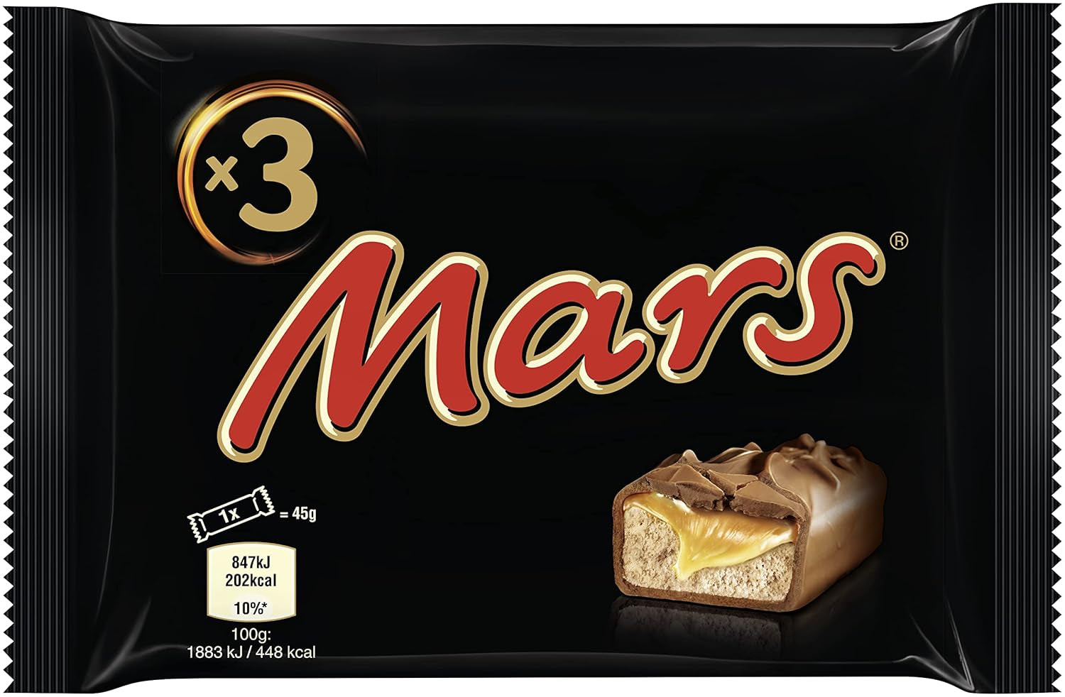 Mars barras de chocolate, caramelo, chocolate, 1 paquete de 5 barras (1 x 225 g)