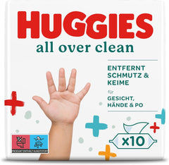 Huggies Toallitas húmedas para bebé General Clean Full Body Discreet Fresh 10 x 56 toallitas Caja mensual