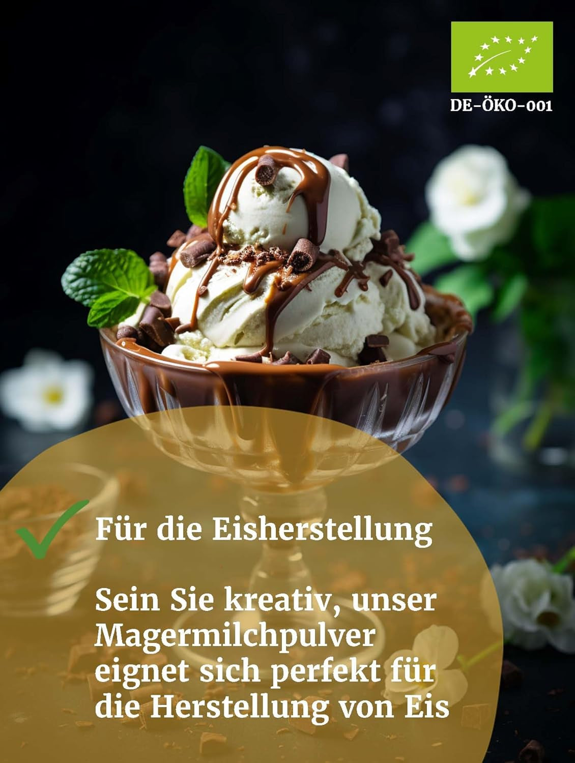 Bäckerei Spiegelhauer Bio Mager-Milchpulver 500 g Bio Milchpulver ohne Zusätze leche en polvo I auch geeignet für Joghurt-Herstellung, Eis-Herstellung I Trockenmilchpulver, Beutel