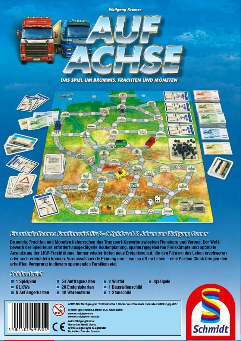 Schmidt Spiele 49090 - On the Road, Juego del año 1987, Azul