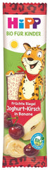 Barrita Leopardo Hipp Fruit-Friend Bio, yogur-cerezas en puré de plátano, 22 x 23g Mother and Child Naty Shop 22 x 23 gramos Yogur, cerezas en puré de plátano