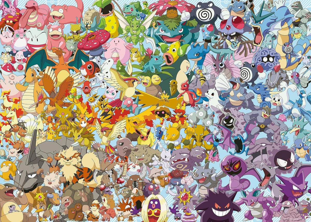 Ravensburger Puzzle 1000 piese 12000460 Challenge Pokémon - Toți cei 150 de Pokémon din prima generație ca un puzzle provocator pentru adulți și copii cu vârsta de 14 ani și peste Puzzle Naty Shop Design nou