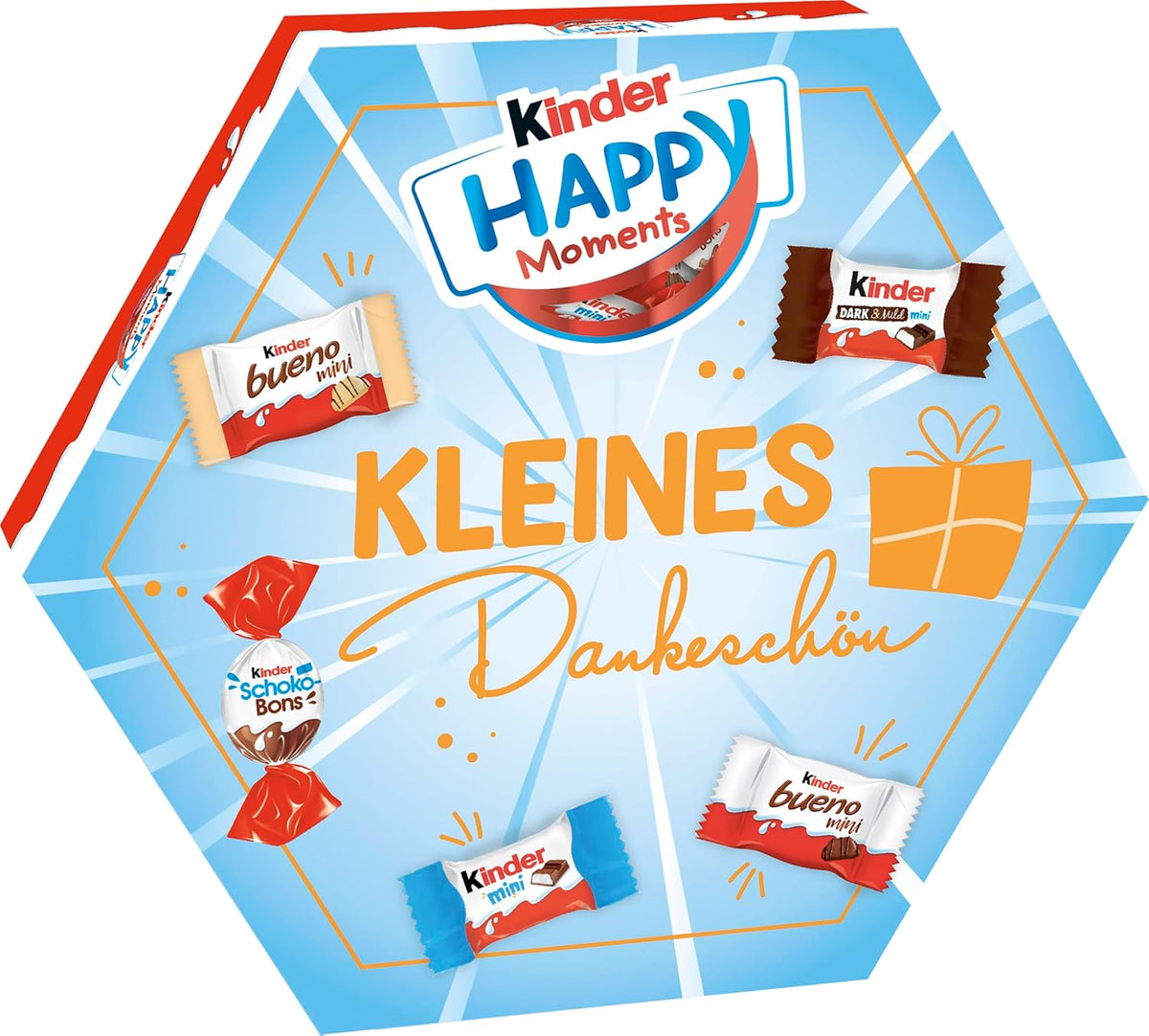kinder Happy Moments Mini Mix - Regalo de San Valentín para él y ella - Para socializar y compartir con amigos y familiares - 161 g