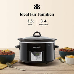 Olla de cocción lenta digital Crockpot, 3,5 L (3 a 4 personas), CSC113X Olla de cocción lenta Naty Shop