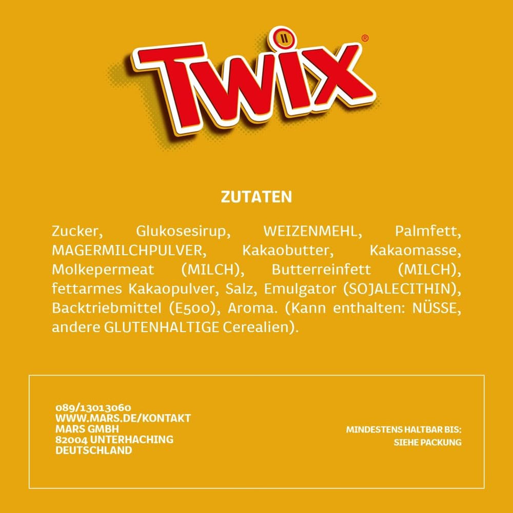 Barras de chocolate con caramelo salado Twix | Paquete de chocolate a granel | 30 barras dobles (30 x 46 g)