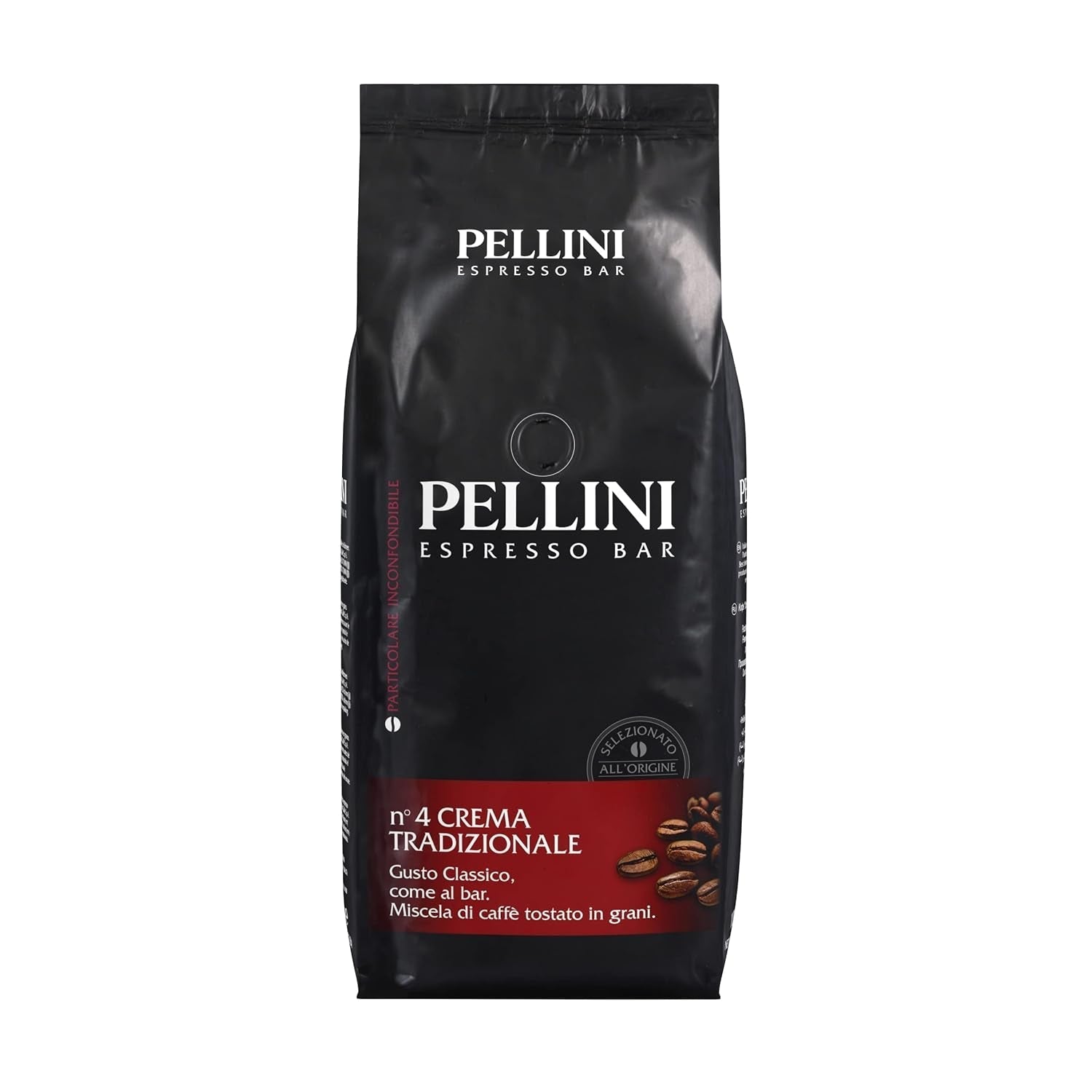 Pellini N.9 Cremoso, boabe de cafea pentru espresso 1Kg, amestec de Arabica și Robusta Cafea Naty Shop N. Crema Tradizionale