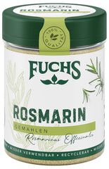 Fuchs Gewürze - Rosmarin gemahlen - zum Würzen von Fisch, Fleisch und Gemüse - ingredientes naturales - 30 g en wiederverwendbarer, recyclebarer Dosis
