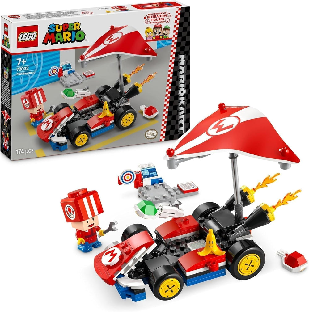 LEGO Super Mario: Mario Kart - Kart estándar, Colección Nintendo, Regalo para niños, Permite a niños, niñas y jugadores de 7 años jugar de forma independiente, Juguete de aventuras con figura de sapo 72032 Juegos de construcción Besuche den LEGO-Store Default Title