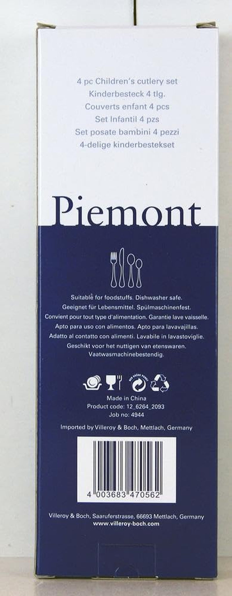 Villeroy And Boch Cubertería infantil Teddy 4 piezas, acero inoxidable 18/10 Cocina Naty Shop