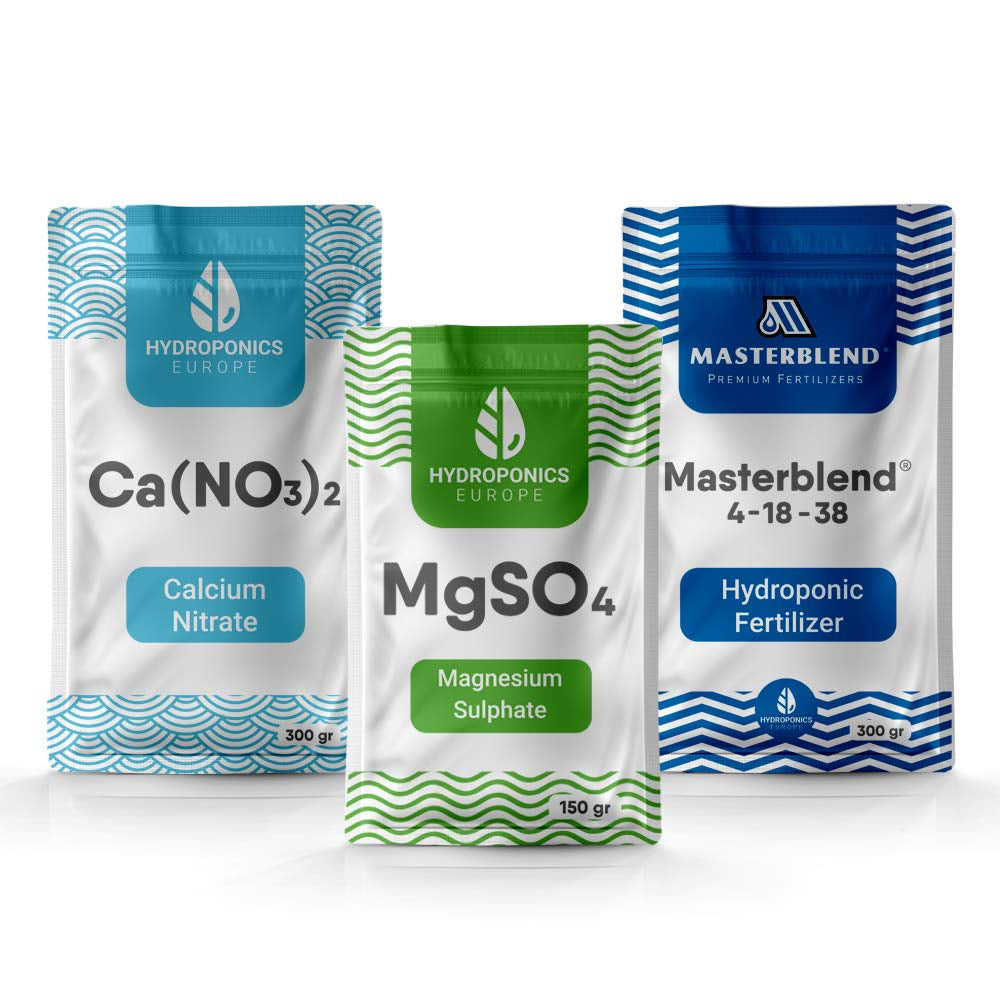 18-4-38 Kit completo de fertilizantes hidropónicos | Sistema de nutrientes hidropónicos | Entrega desde la UE | 0,75-4,0 kilogramos (1,5)