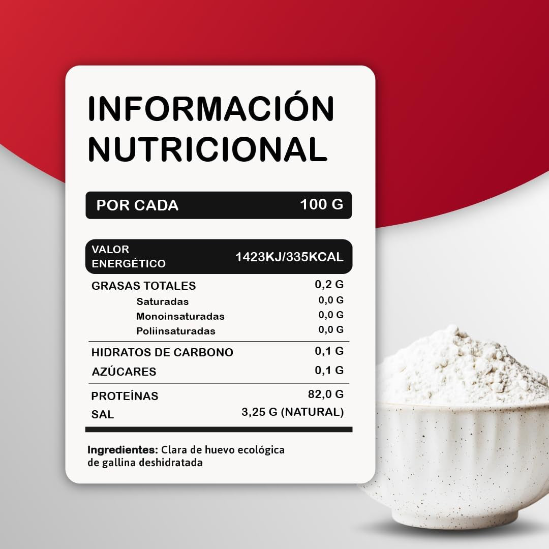 Eiklarpulver (350g) | Getrocknetes Eiklar Pulver | Eialbumin para Backen & Kochen | Ohne Zusatztoffe | Envasado en bolsa con cremallera sin lactosa