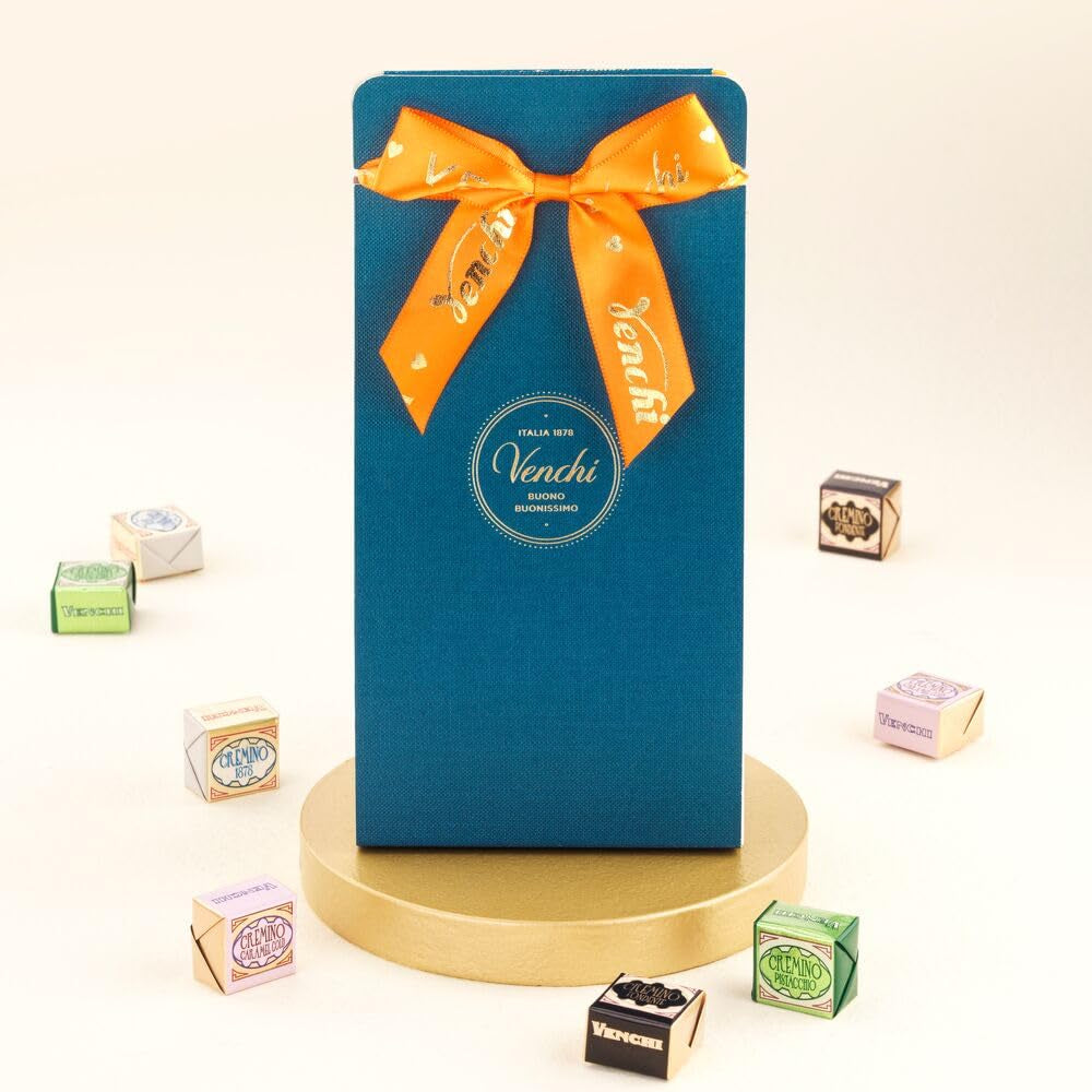 Venchi – Colección Murrine – Caja regalo con bombones Cremino surtidos, 407 g – Con avellanas del bosque IGP Piamonte – Idea de regalo – Sin gluten