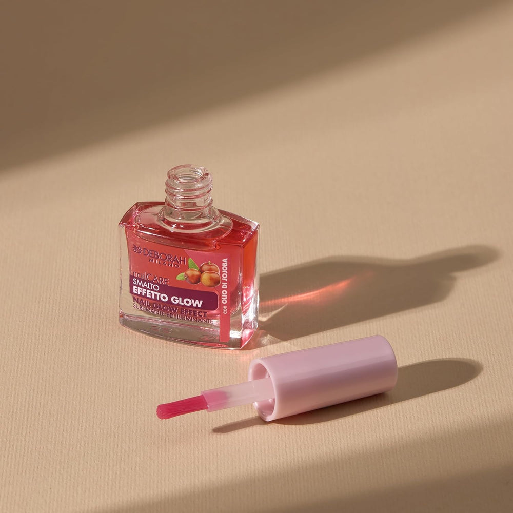 Esmalte de uñas Milano para uñas quebradizas, efecto quebradizo y brillante, ilumina y embellece las uñas, con aceite de jojoba, realza el color natural de las uñas, 8,5 ml