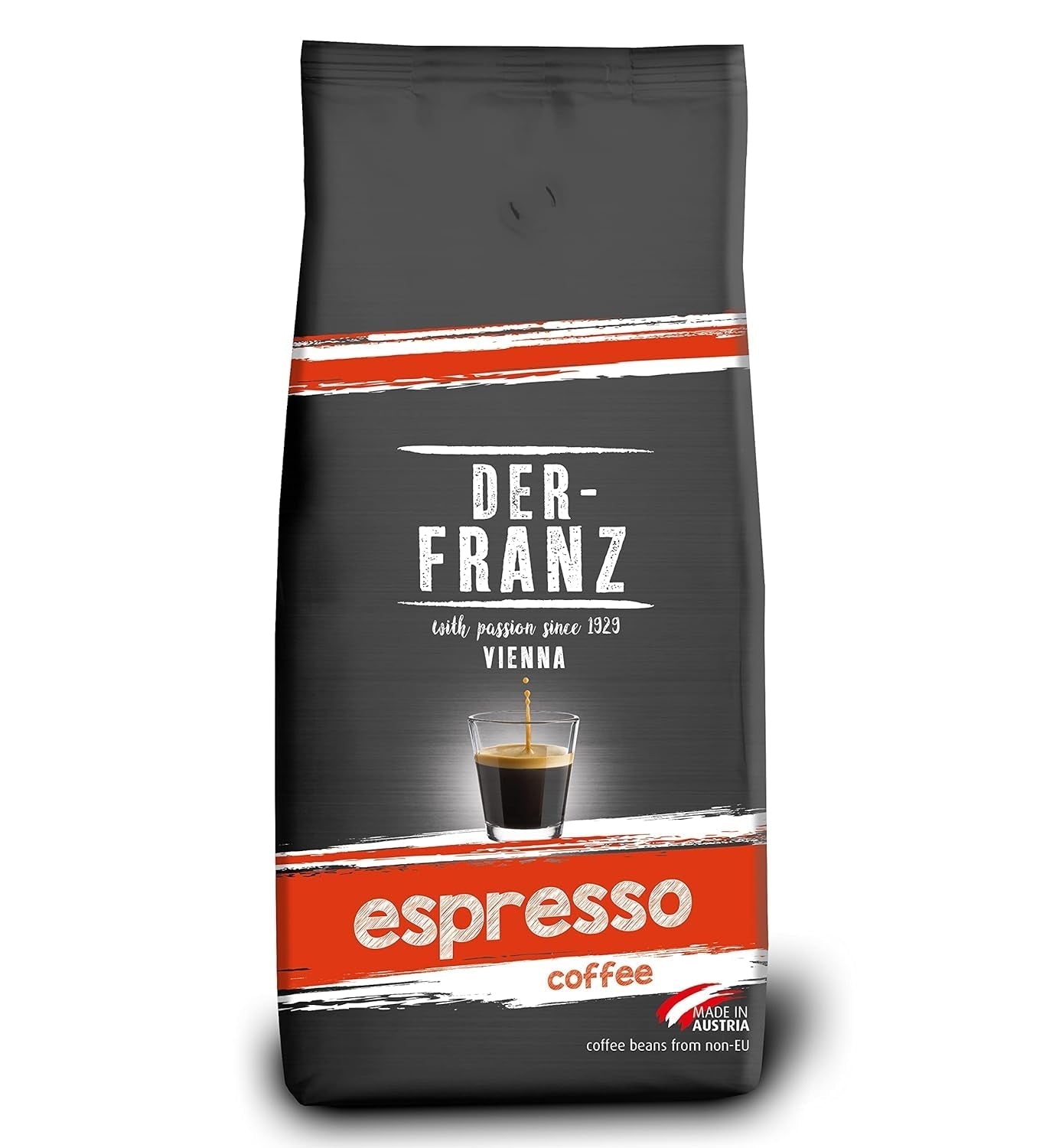 DER-FRANZ Crema de Café, Intensidad 4/5, 100% Arábica, café en grano entero Naty Shop Café 1 Kg Espresso