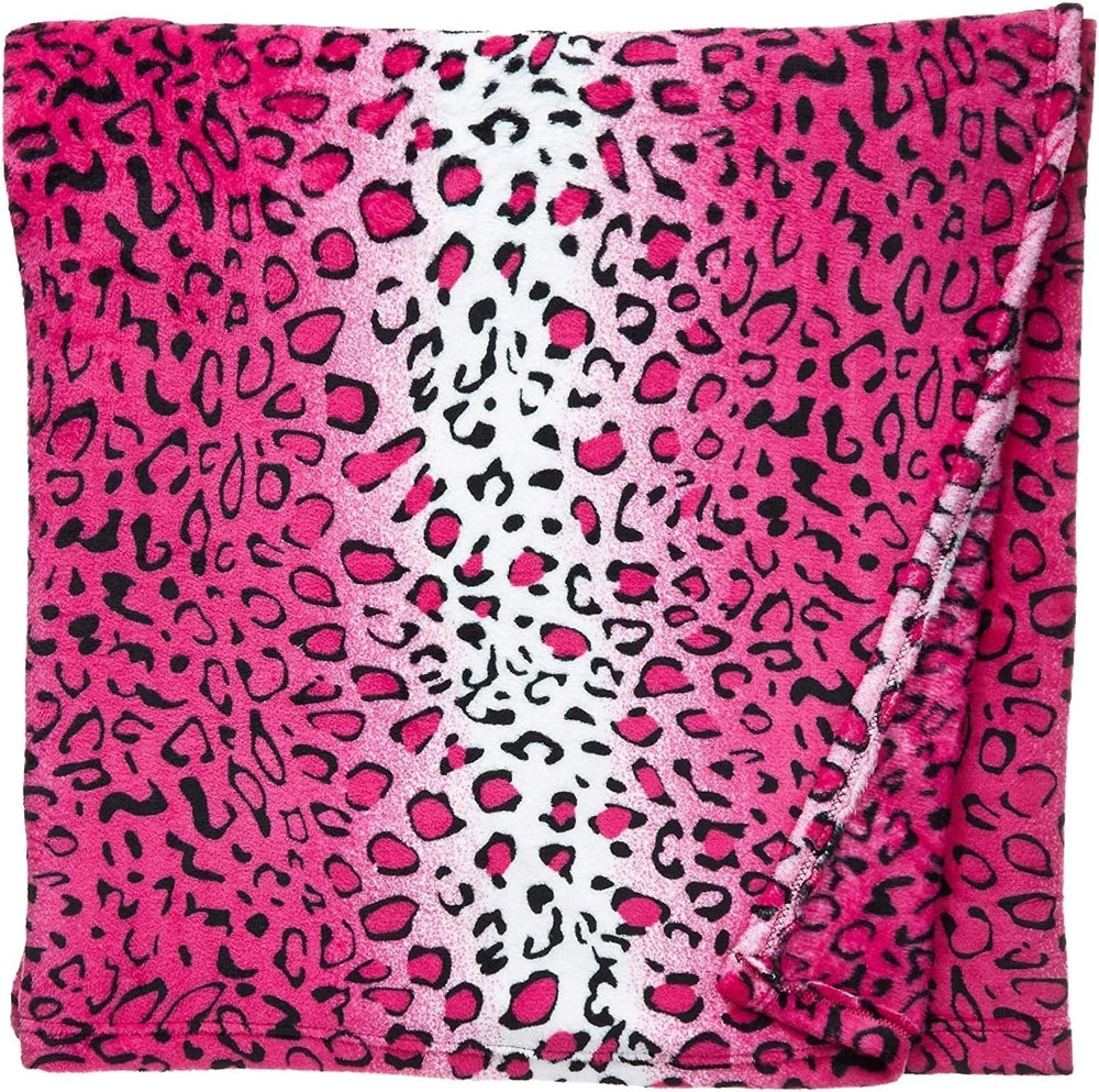 Home Must Haves Queen/King Cebra Jirafa Safari Estampado animal Para todas las estaciones Manta para sofá súper suave y cálida Tamaño de cama Poliéster rosa Leopardo rosa Edredones y edredones Naty Shop