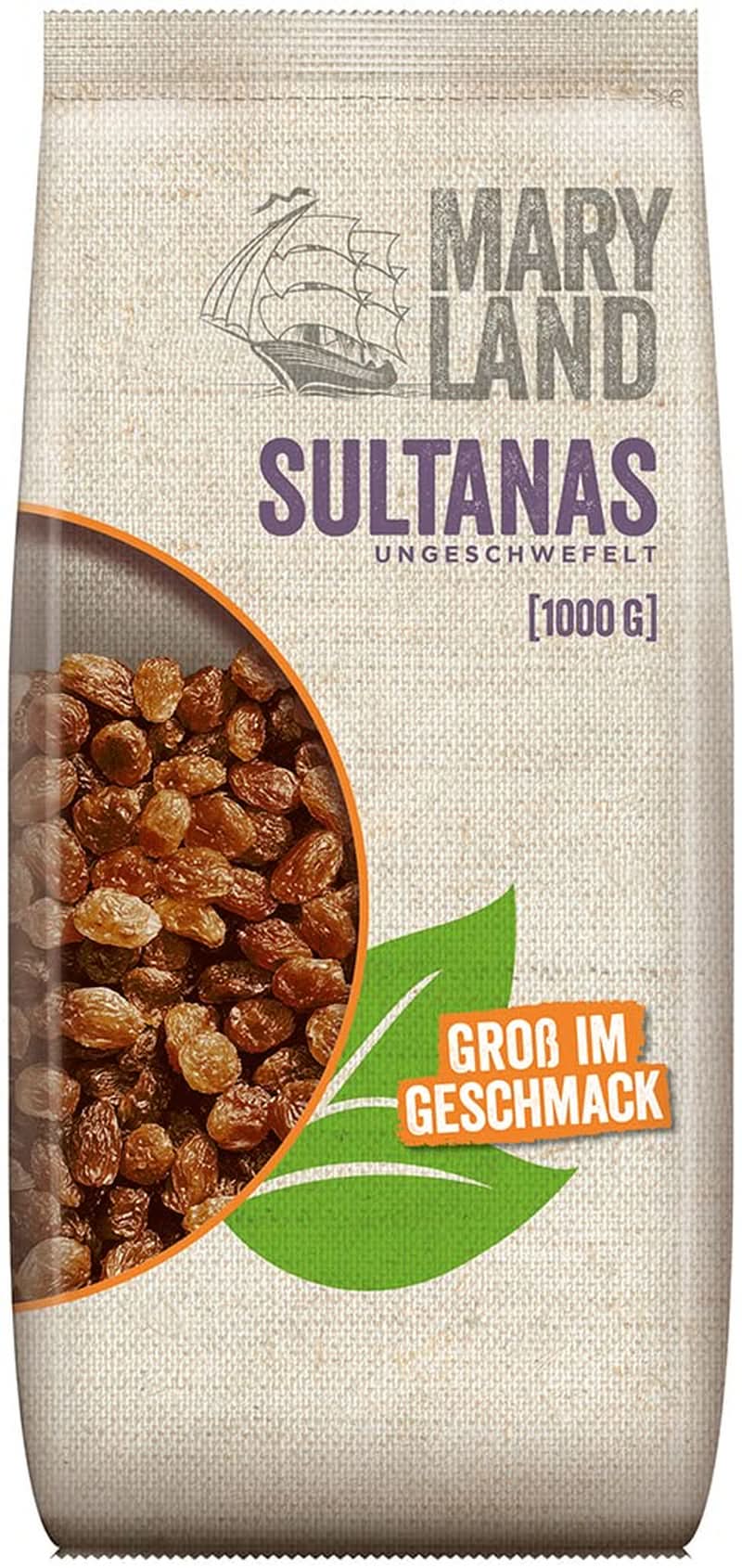 Maryland Sultanas, Pasas deshidratadas, naturalmente dulces, sin azúcares añadidos - sin conservantes, 1 Kg Productos deshidratados Naty Shop