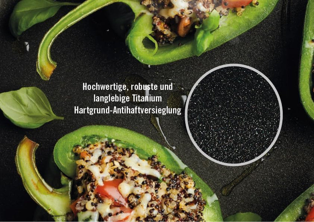 Woll Nowo Titanium Kasserolle - Induktiv -, Ø 32 Cm, 8 Cm Hoch, 5.5 Liter, Mit 2 Seitengriffen - Geeignet Für Alle Herdarten Matrite si tavi pentru copt Naty Shop