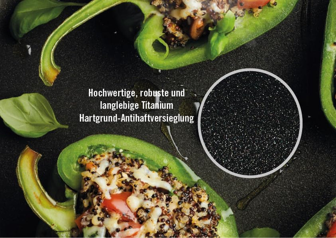 Sartén Woll Nowo Titanium - Inducción, 5 Cm de altura, mango extraíble - para todo tipo de fuegos, Aluminio fundido, revestimiento antiadherente Ollas y Sartenes Naty Shop