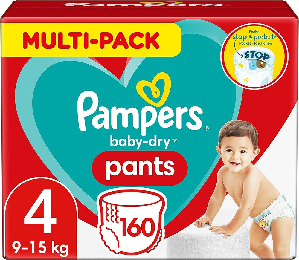 Pampers Baby-Dry Pants Tamaño 5, 160 unidades, 11 kg-17 kg, auslaufsichere 360° apto para día y noche