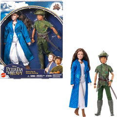 DISNEY Peter Pan și Wendy - figurine poziționabile cu costume tipice și accesorii detașabile, pantaloni din material moale, pentru reconstituirea scenelor preferate sau joacă creativă, pentru copii cu vârsta de 3 ani și peste, HNY36
